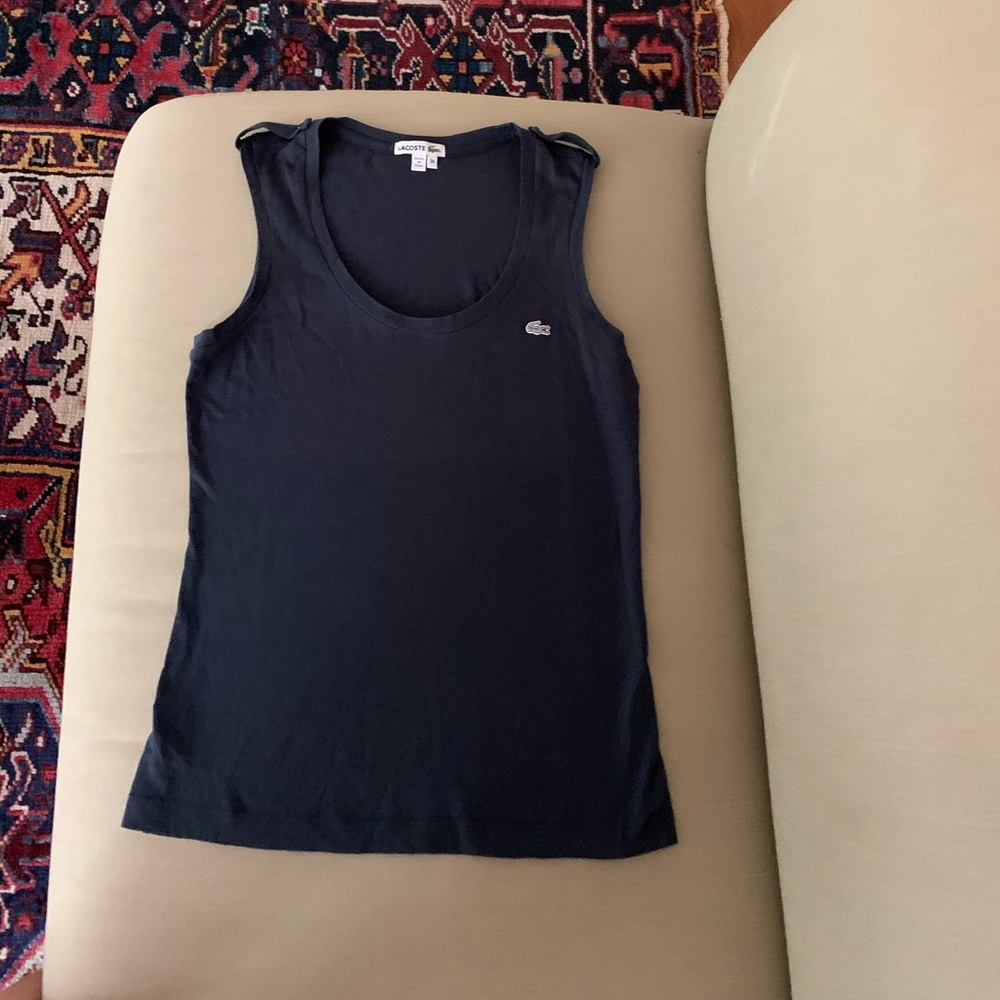Lacoste Blue Scoop Neck Tank Top